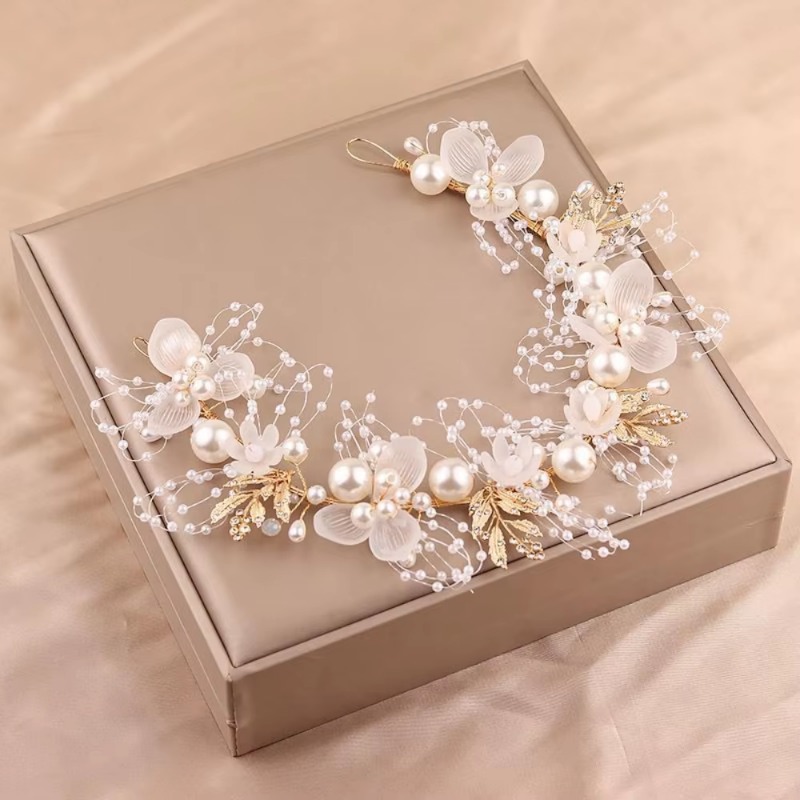 Wedding Arch Flower - かわいいプリンセスクラウン帽子フラワーリースヘッドバンド子供のための花嫁花嫁介添人結婚式休日写真撮影ヘアアクセサリー