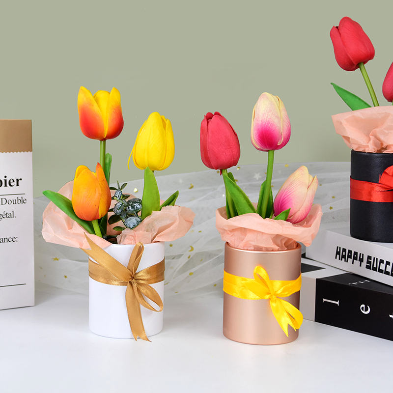 ミニフラワーボックスギフト包装ボックスポータブルラウンドバス - Wedding Hampers のレビューと価格