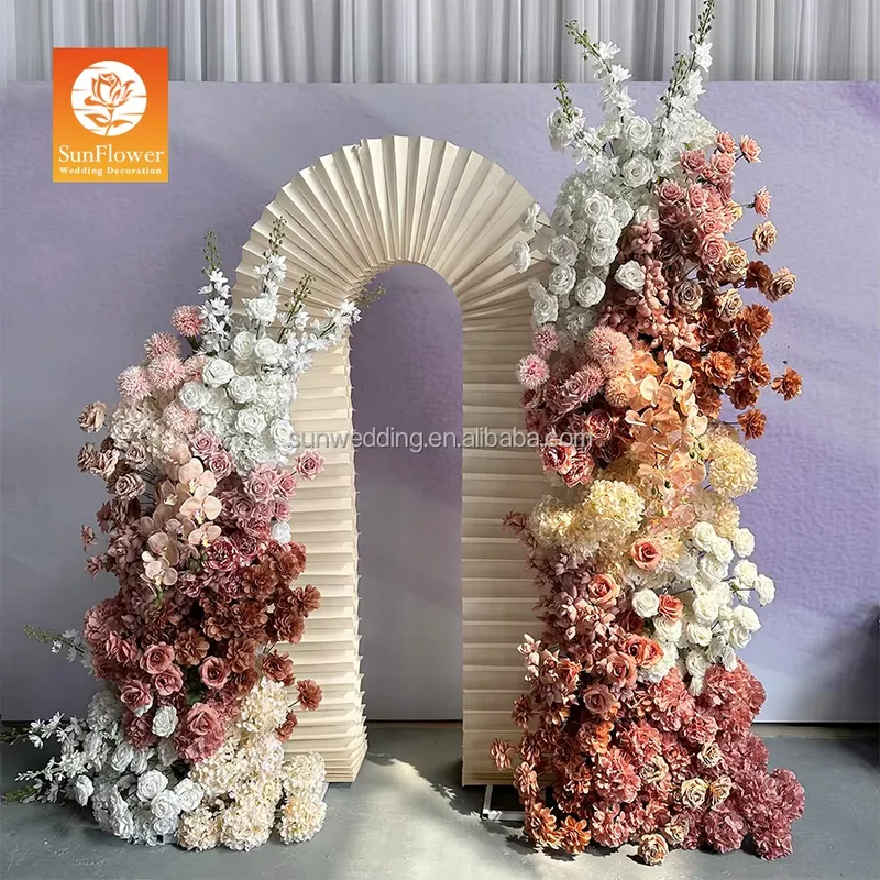 サンウェディング吊り下げ式メタルフレームシルクフラワーアーチ - Wedding Arch Flower のレビューと価格