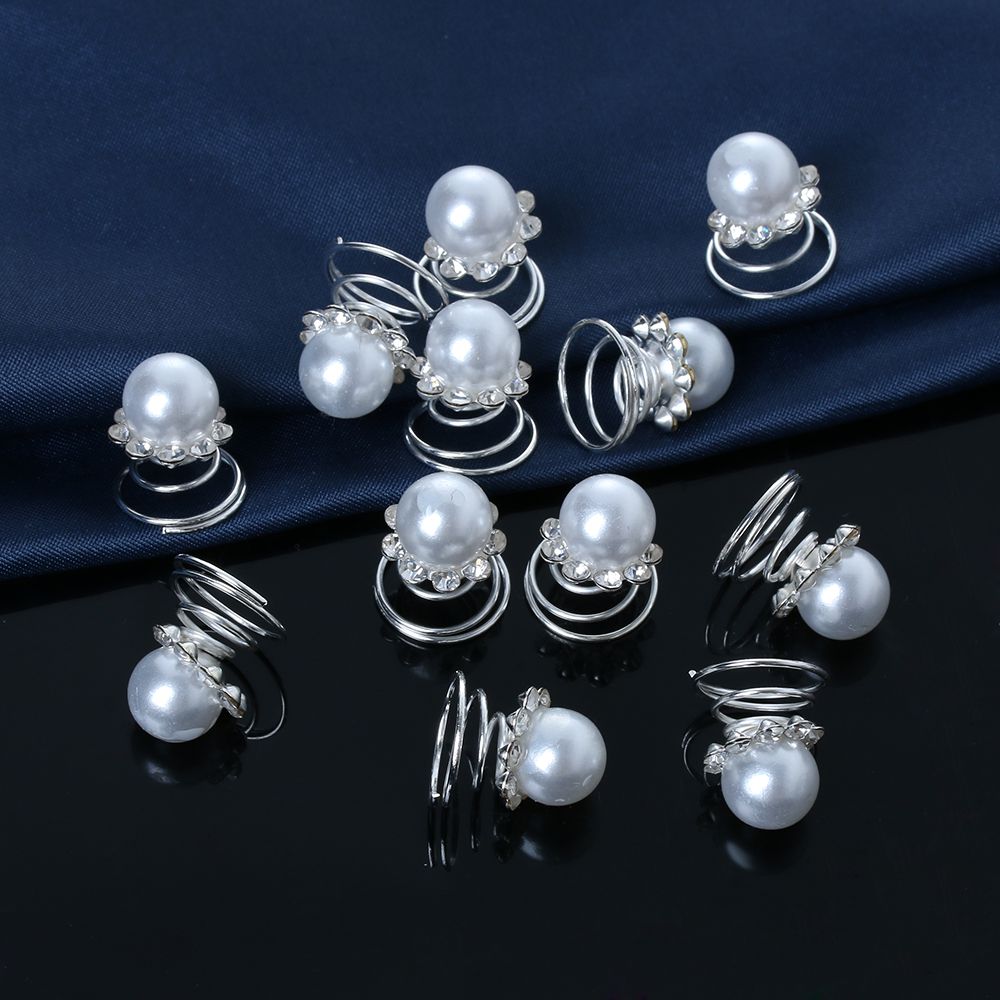 女性のための花とスパイラルツイストクリスタルのヘアクリップ, - Wedding Supply Store のレビューと価格