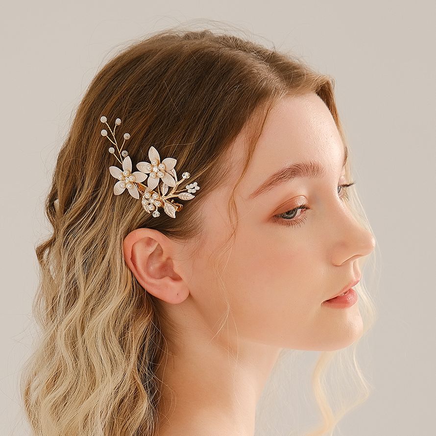 女性のための手作りの真珠のヘアクリップ,結婚式のヘアアクセサ - Wedding Supply Store のレビューと価格