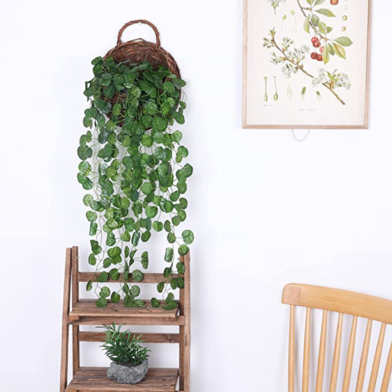 人工ラタン製ハンギングプランツ、イビーの葉の模造品、緑の葉、 - Wedding Hampers のレビューと価格