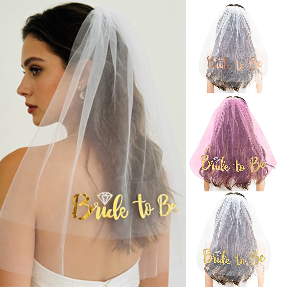 花嫁のためのベール ローズゴールド 独身最後のパーティー ホ - Wedding Supply Store のレビューと価格
