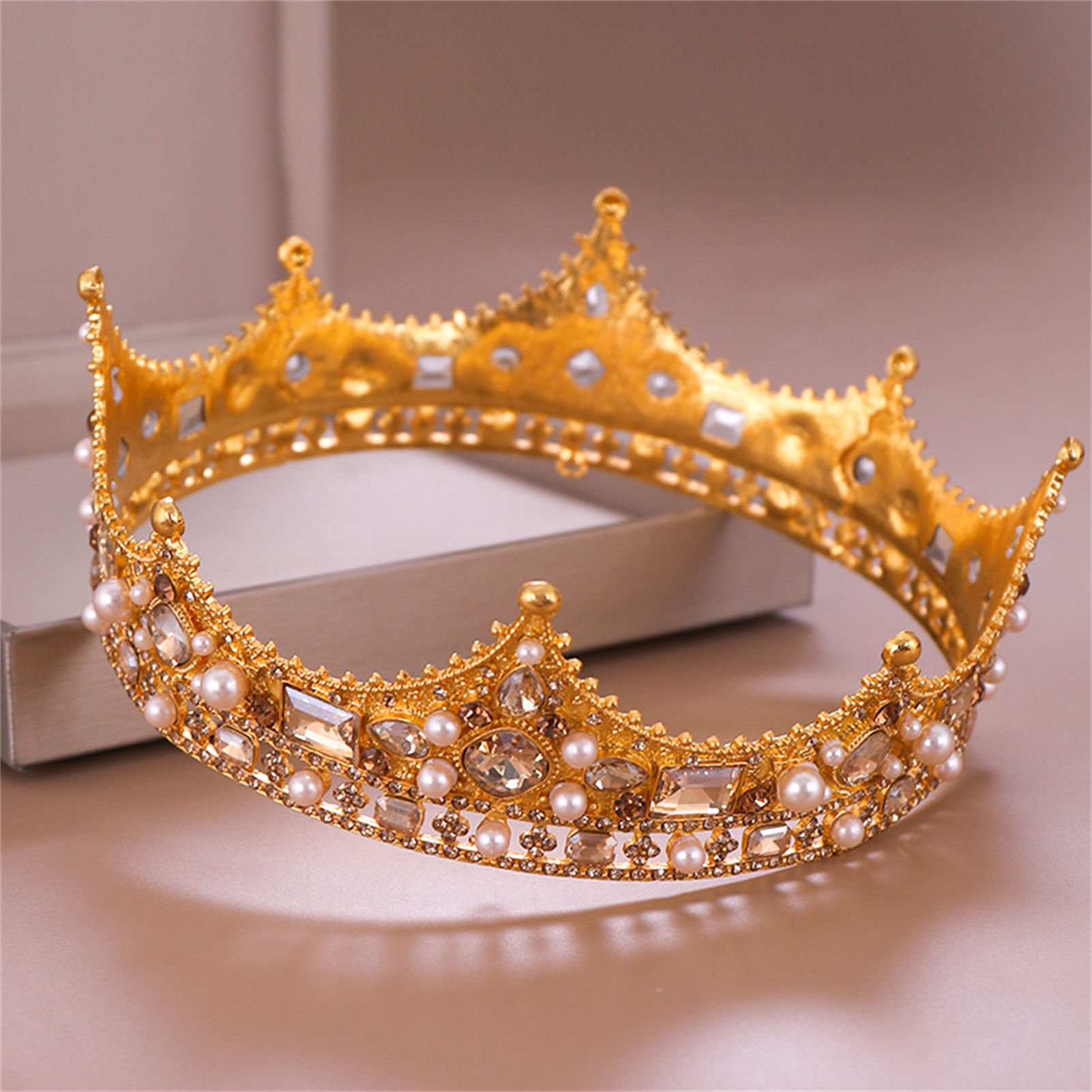 ブライダルクラウンラインストーンティアラバロックヘアアクセサ - Wedding Party Supply のレビューと価格